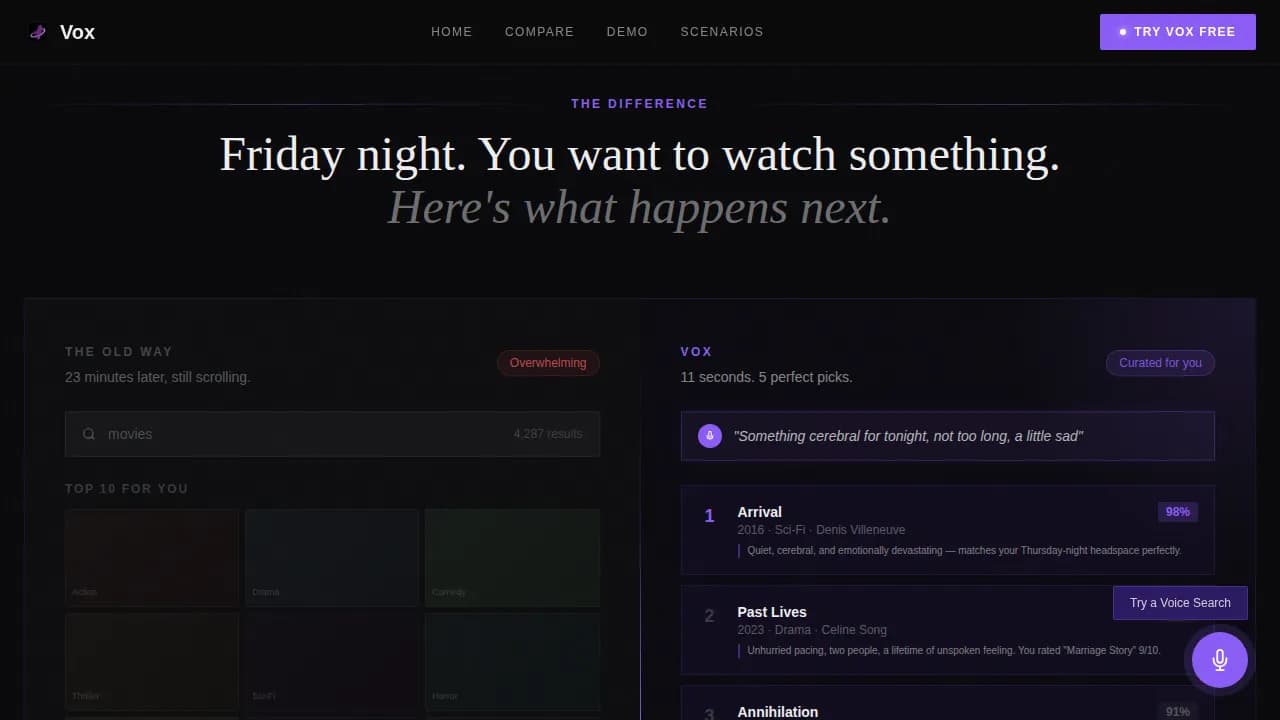 AI for Entertainment Comparison Website Template
