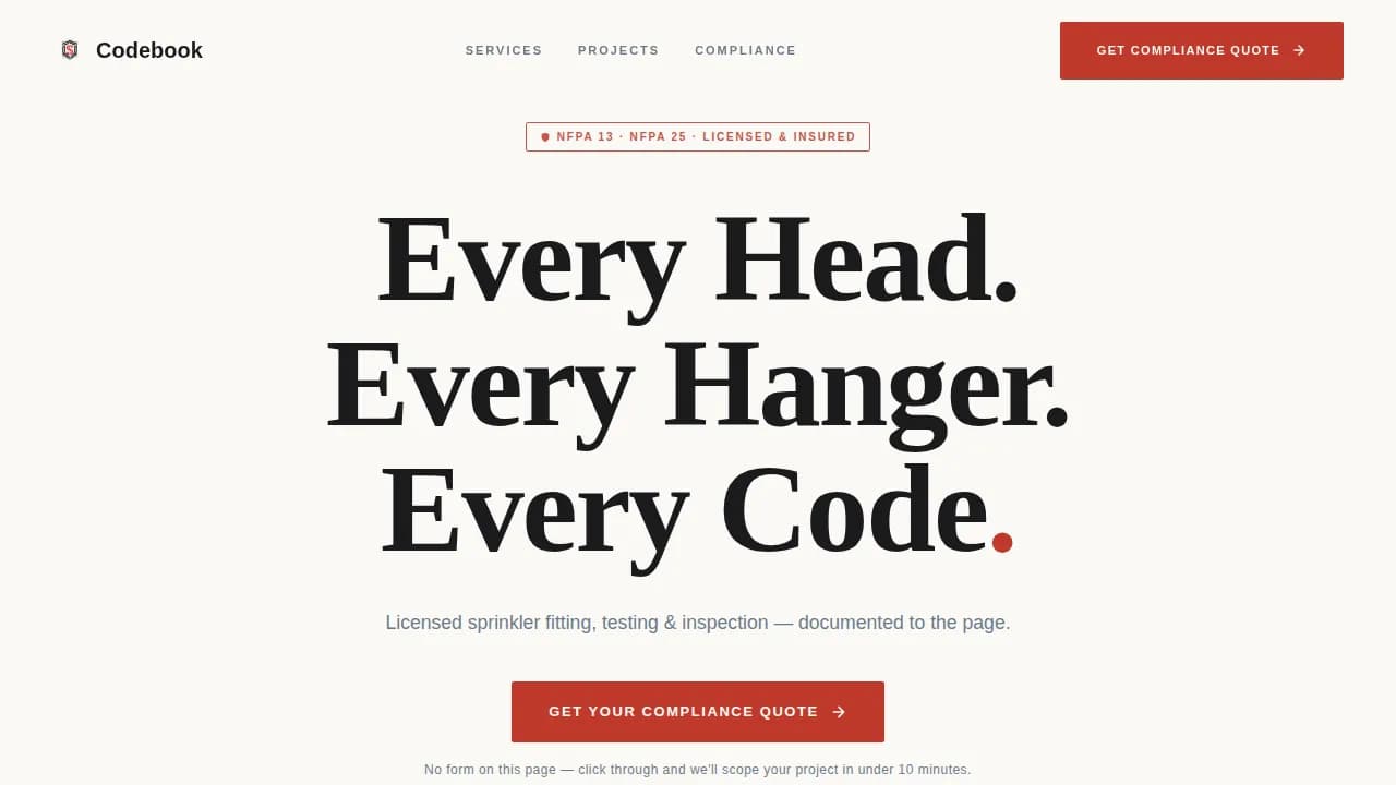 Certify — Compliant Fire Safety Landing Page Template