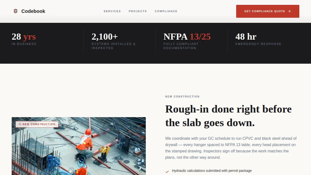 Certify — Compliant Fire Safety Landing Page Template