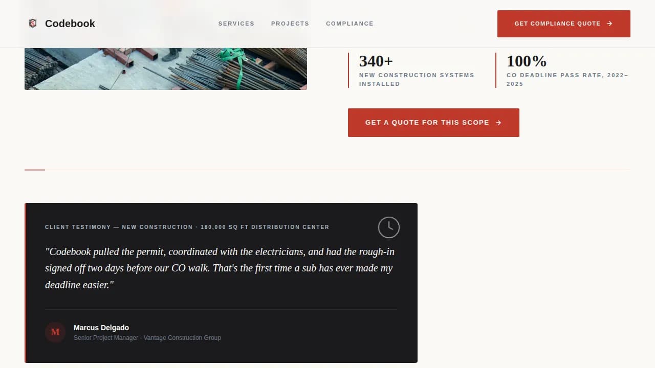 Certify — Compliant Fire Safety Landing Page Template