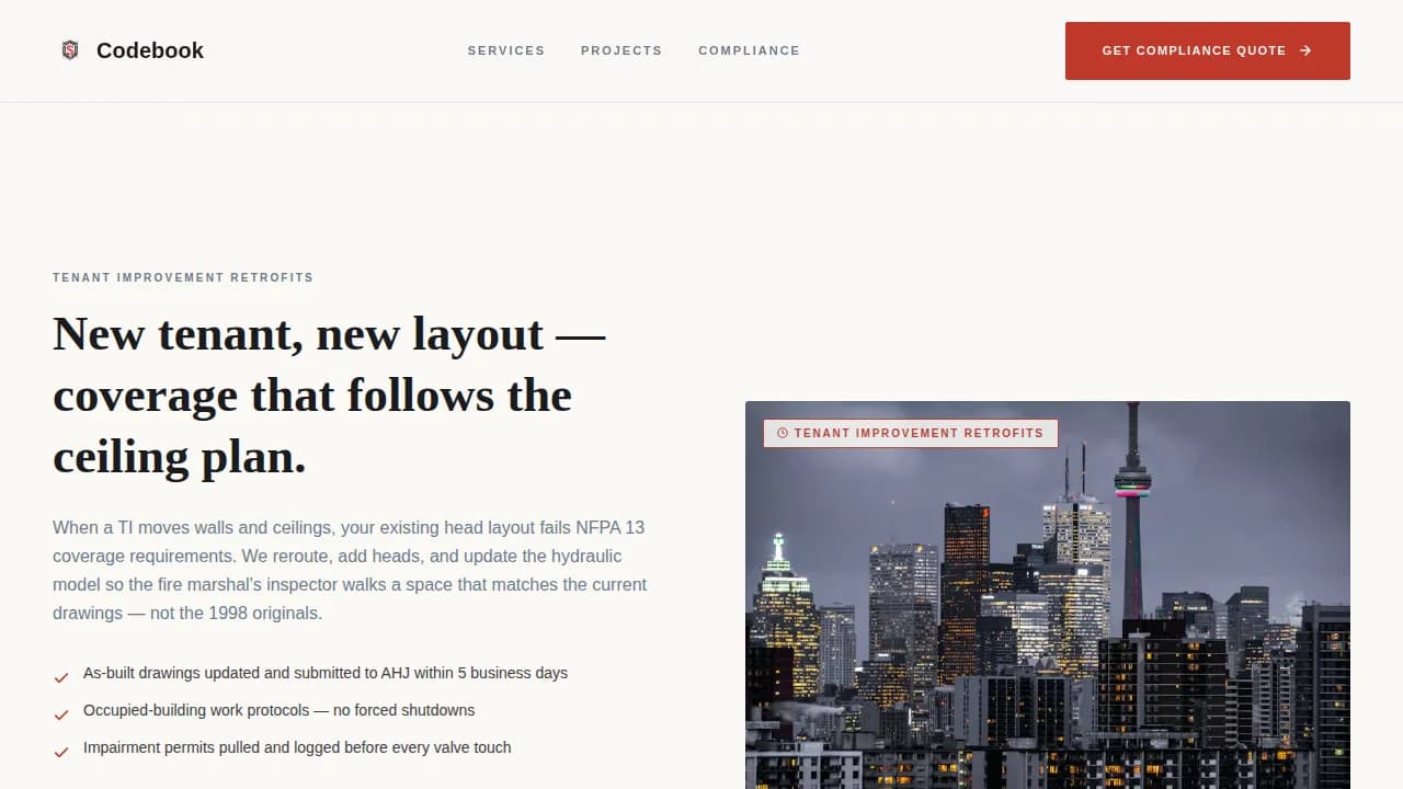 Certify — Compliant Fire Safety Landing Page Template