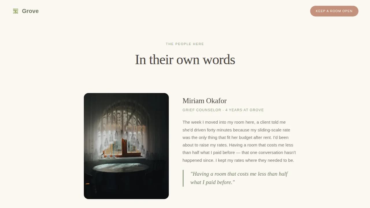 Sanctuary — Trusted Therapist Network Landing Page Template