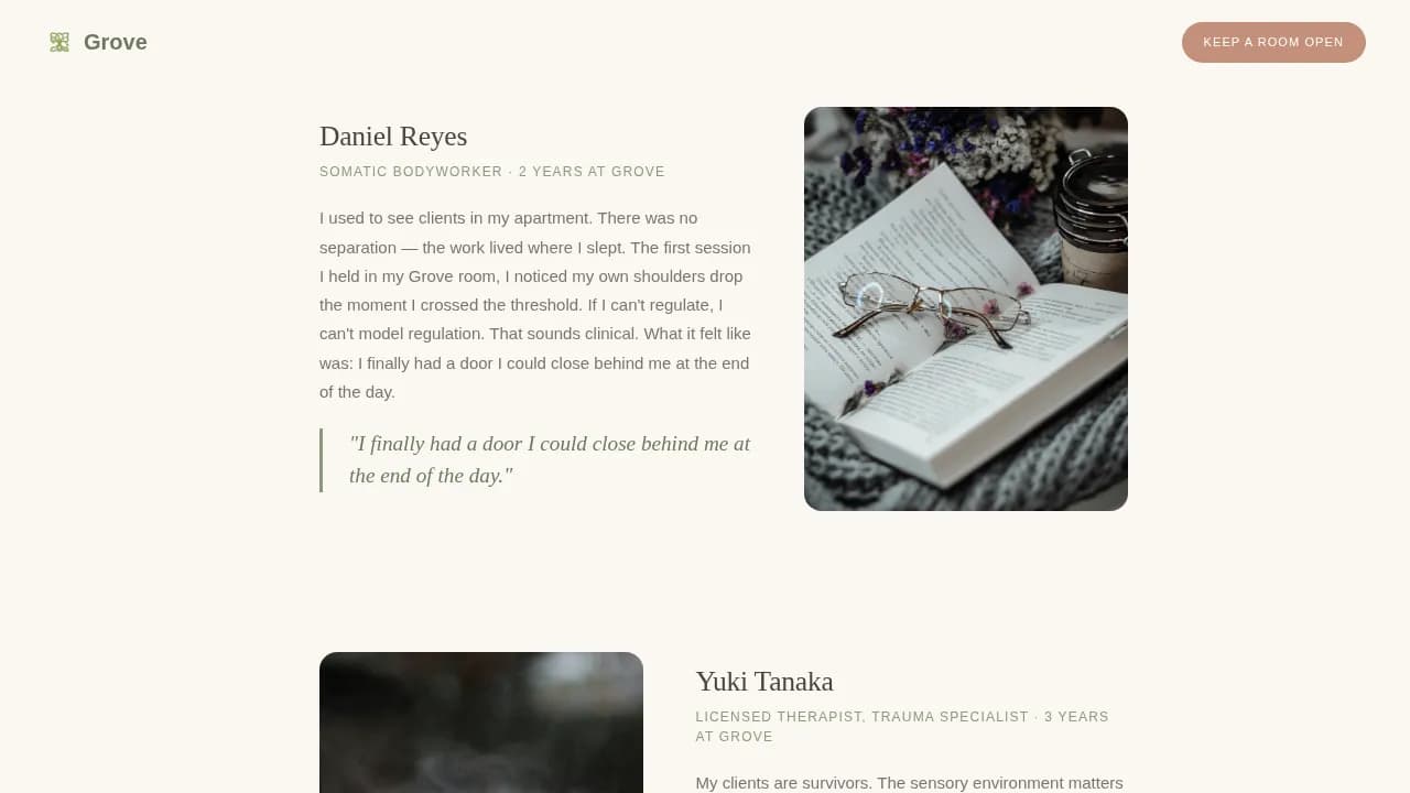 Sanctuary — Trusted Therapist Network Landing Page Template