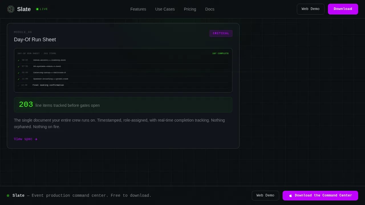 Blueprint — Intelligent Event Planning Landing Page Template