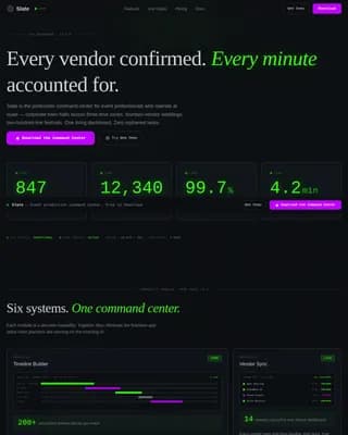 Blueprint — Intelligent Event Planning Landing Page Template
