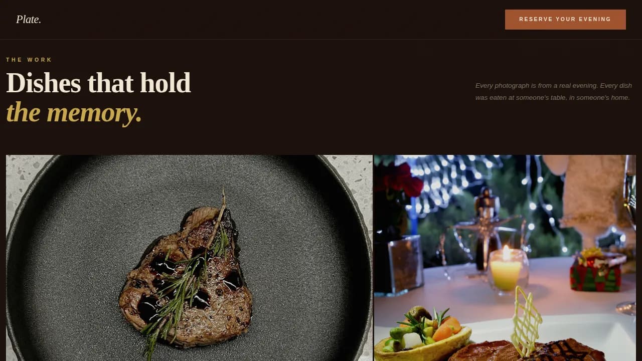 Cuisine — Exclusive Private Chef Landing Page Template