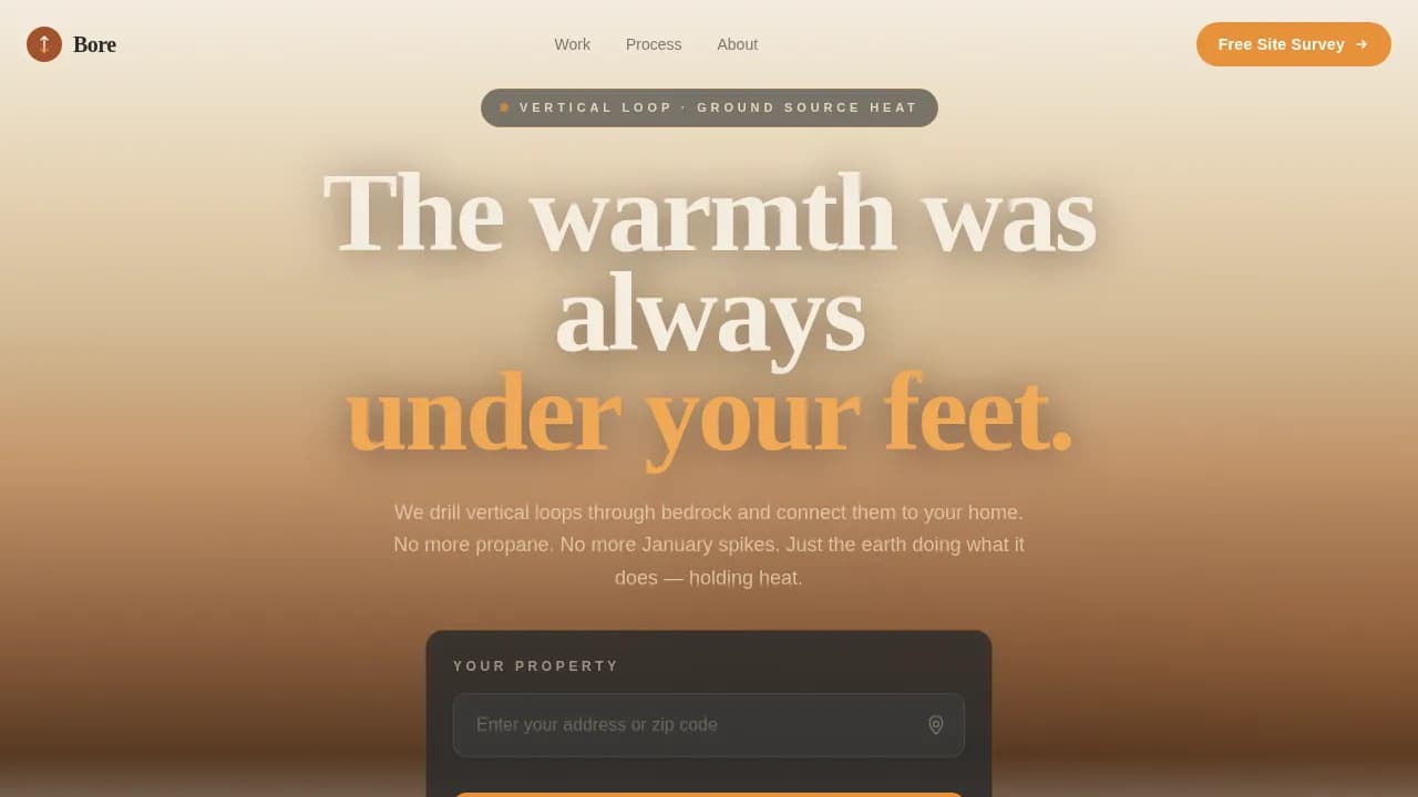 Thermal — Advanced Geothermal System Landing Page Template