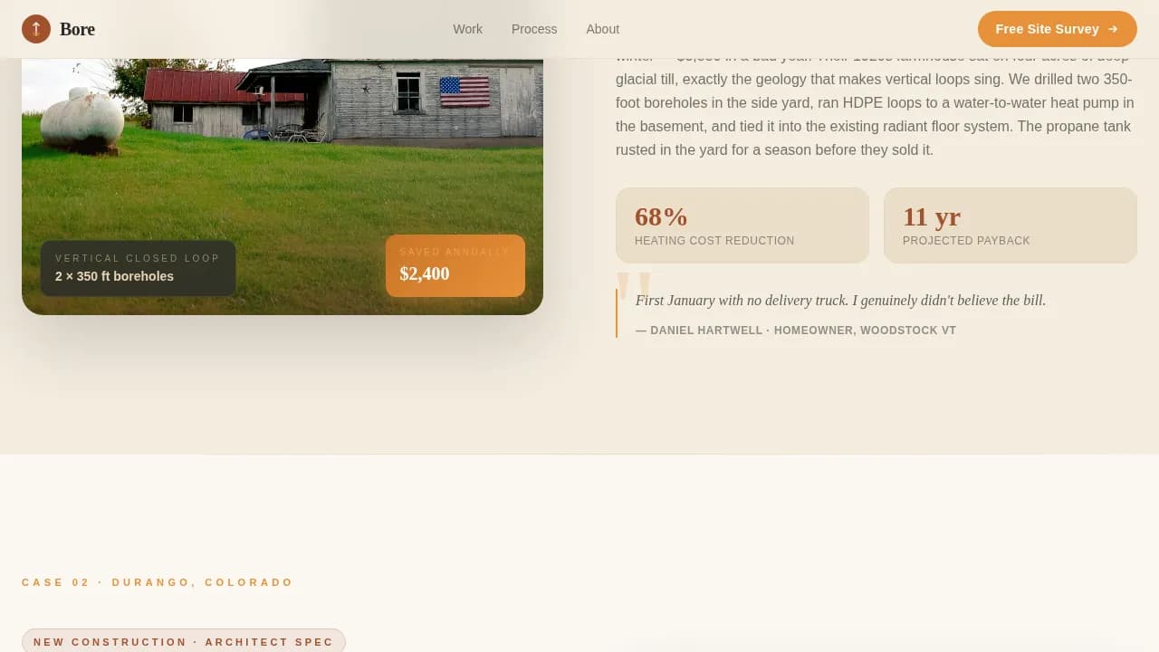 Thermal — Advanced Geothermal System Landing Page Template