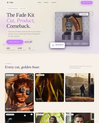 Clipper — Expert Barbershop Booking Landing Page Template