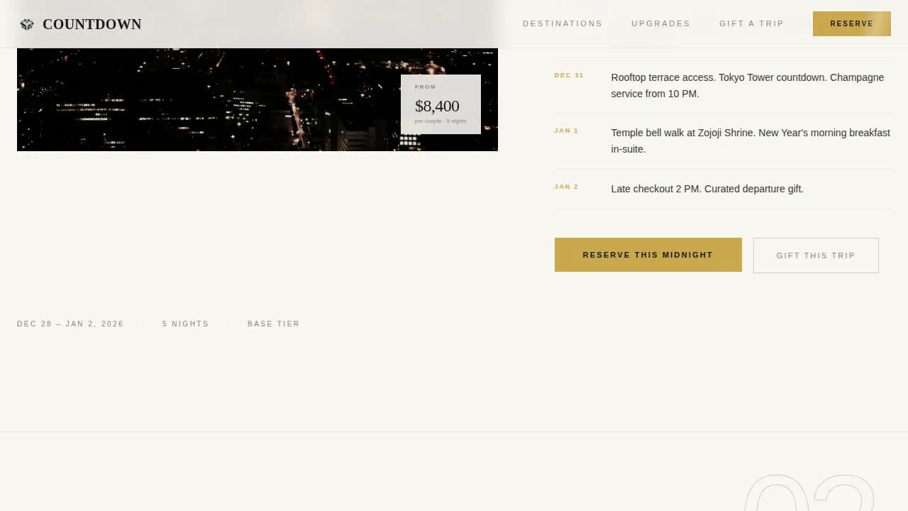 Festive — Luxury Holiday Travel Landing Page Template