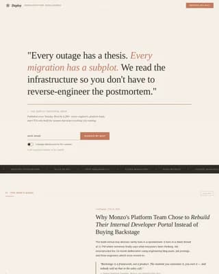 Infrastructure — Premium Tech Newsletter Landing Page Template