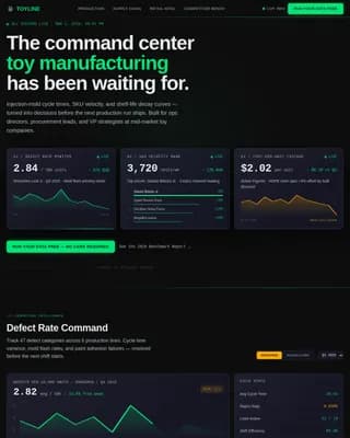 Pivot — Intelligent Toy Analytics Landing Page Template