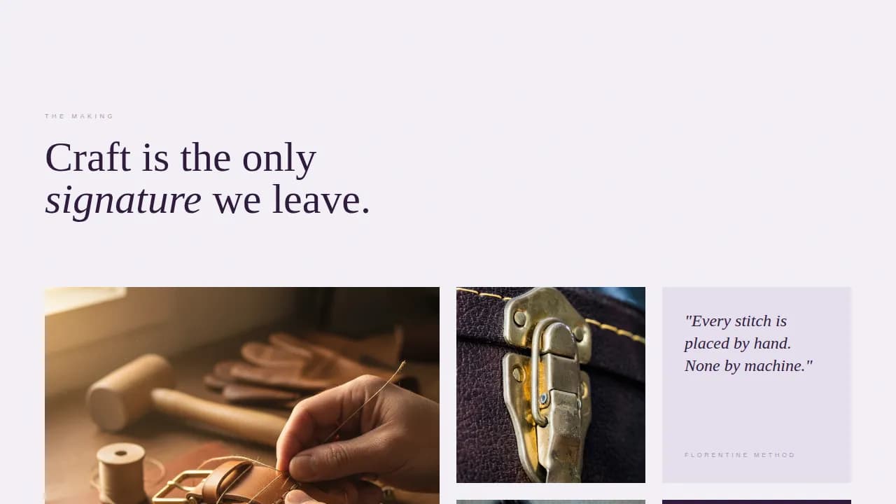 Whisper — Refined Luxury Goods Landing Page Template