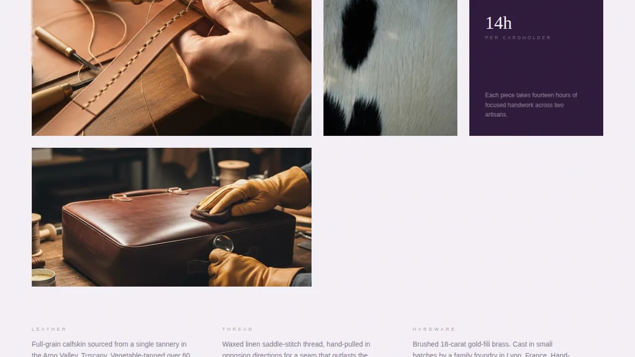 Whisper — Refined Luxury Goods Landing Page Template