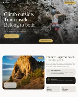 Peak — Adventure Climbing Experience Landing Page Template