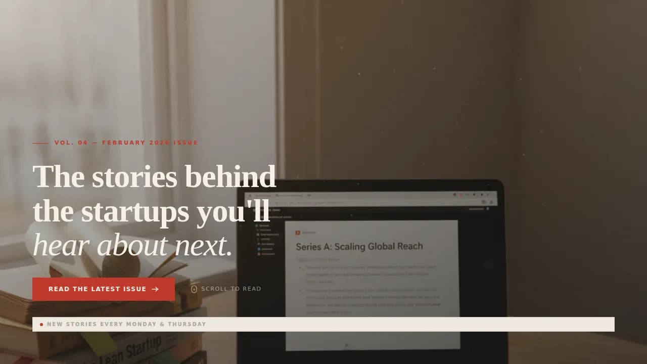 Chronicle — Dynamic Startup Insights Landing Page Template