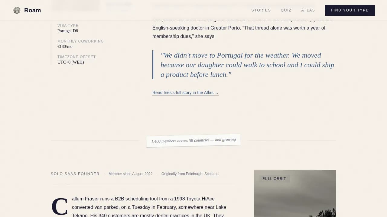 Journey — Nomadic Lifestyle Guide Landing Page Template
