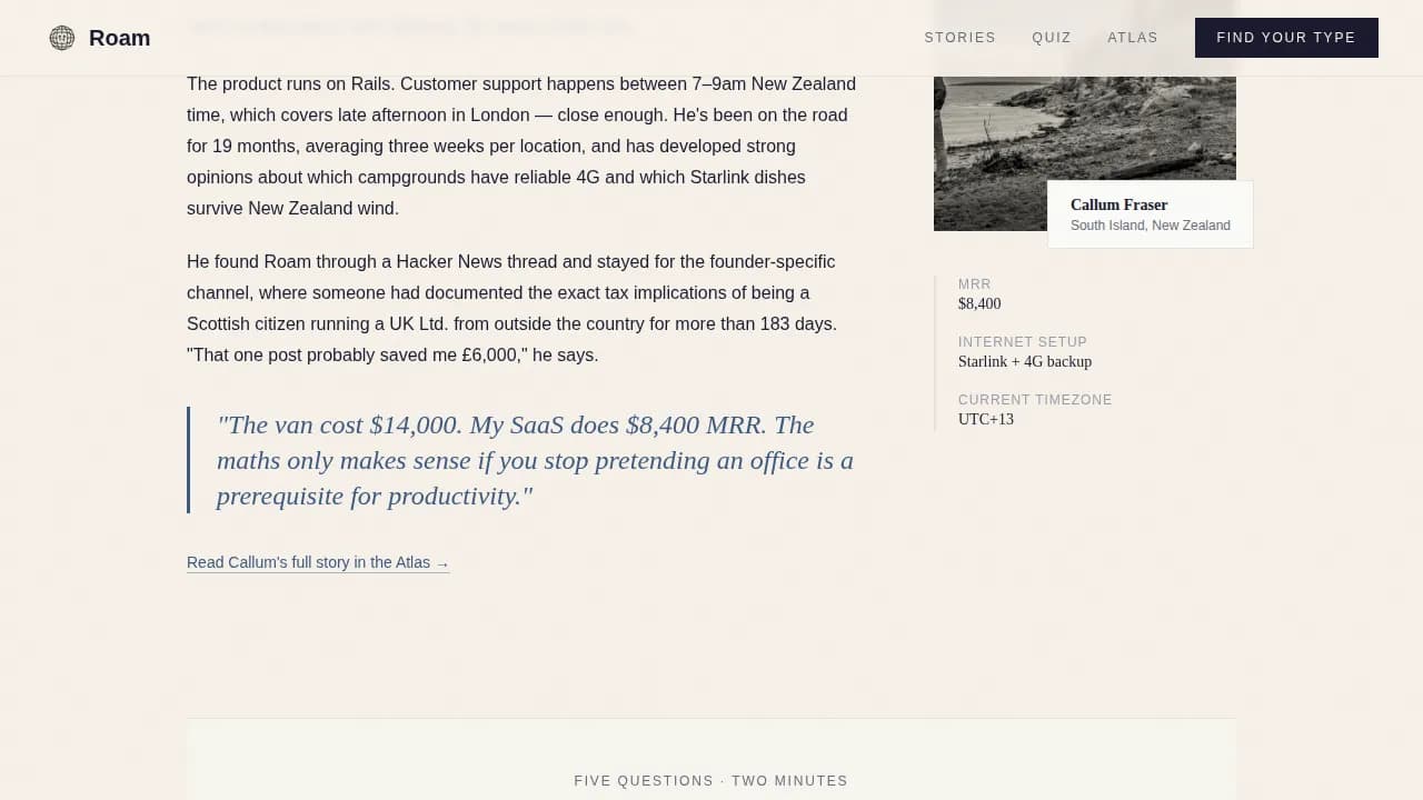 Journey — Nomadic Lifestyle Guide Landing Page Template
