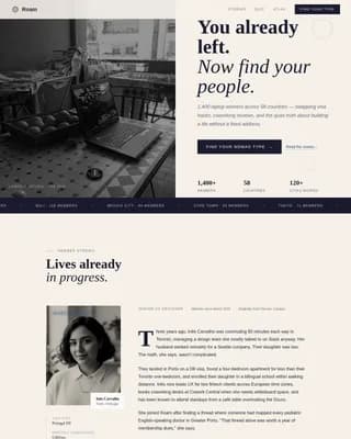 Journey — Nomadic Lifestyle Guide Landing Page Template