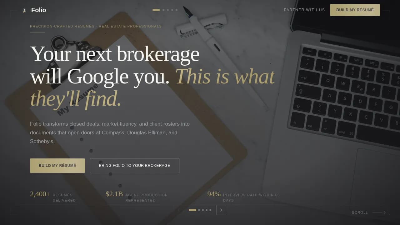 Presence — Professional Realtor Portfolio Landing Page Template