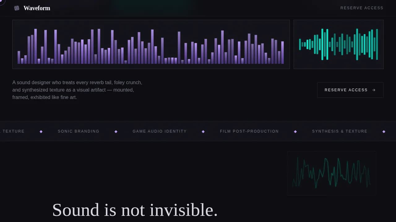 Resonance — Expert Audio Design Landing Page Template