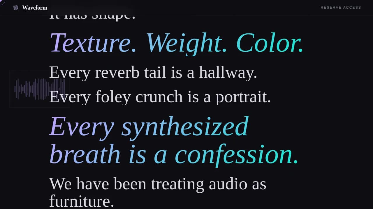 Resonance — Expert Audio Design Landing Page Template