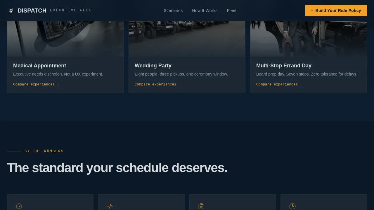 Transit — Premium Car Service Landing Page Template