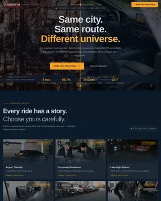 Transit — Premium Car Service Landing Page Template
