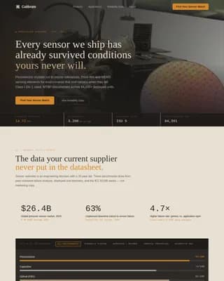 Precision — Smart Sensor Manufacturer Landing Page Template