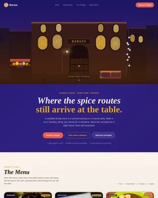 Spice — Luxury Fusion Restaurant Landing Page Template