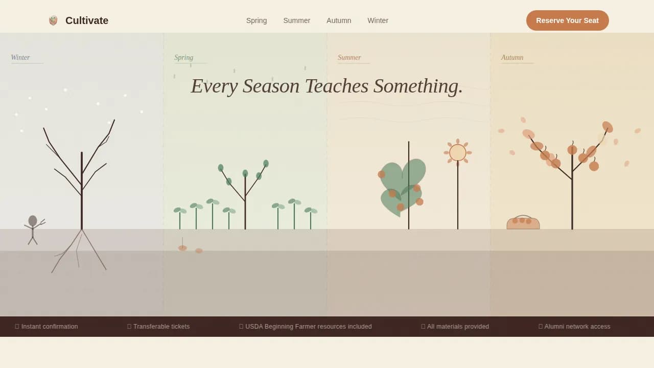Harvest — Expert Ag Training Landing Page Template
