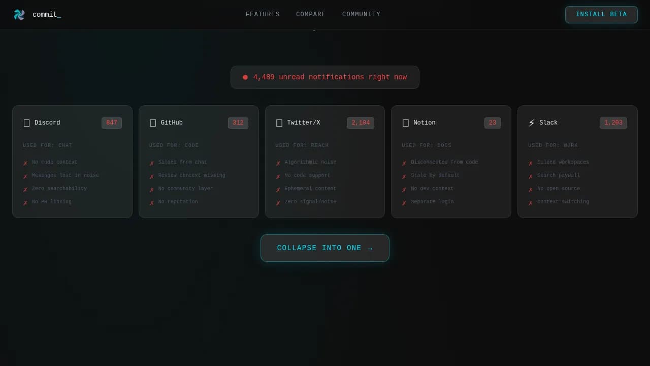 Unite — Developer Collaboration Platform Landing Page Template
