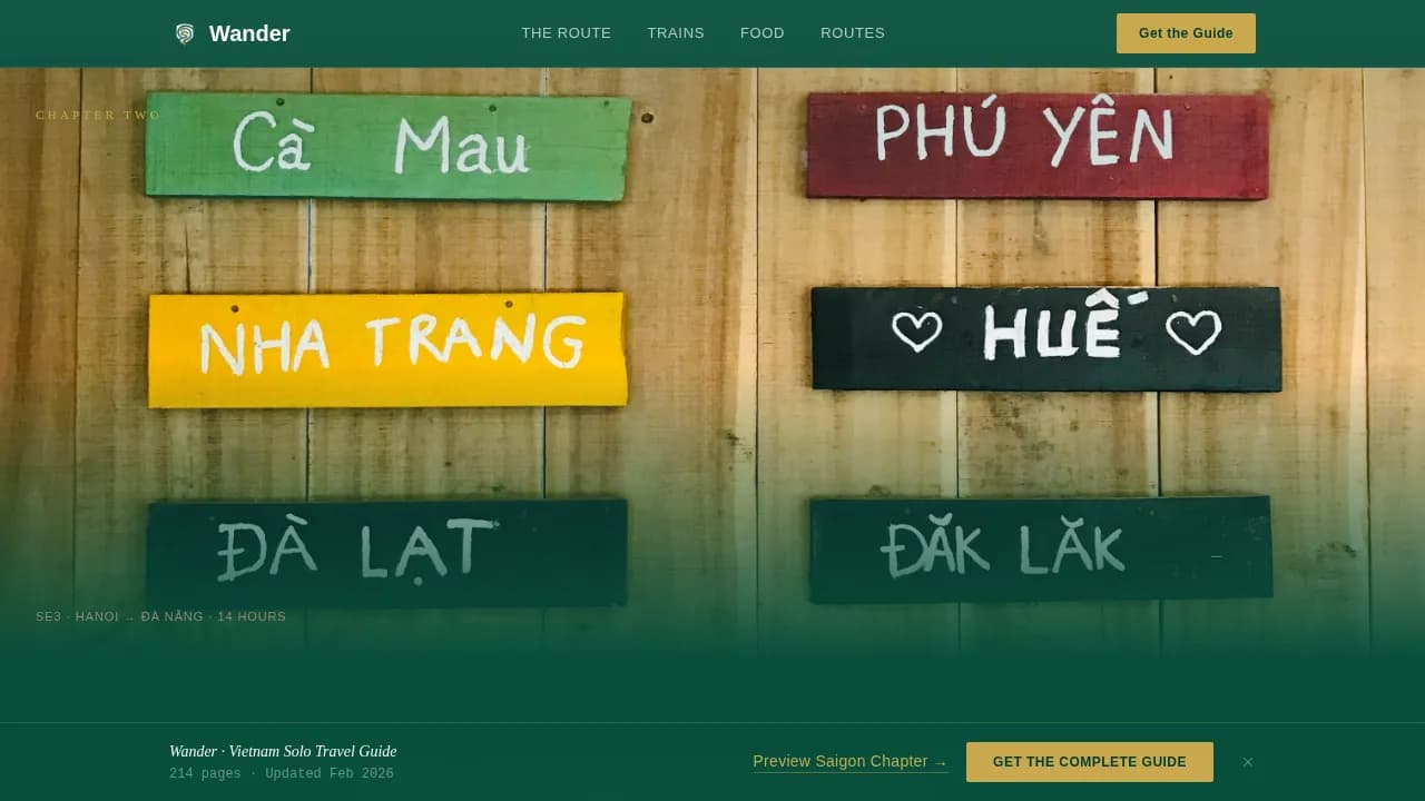 Journey — Backpacker Vietnam Guide Landing Page Template