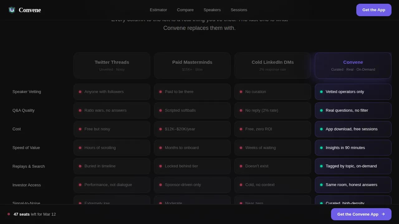 Summit — Founder Networking Event Landing Page Template