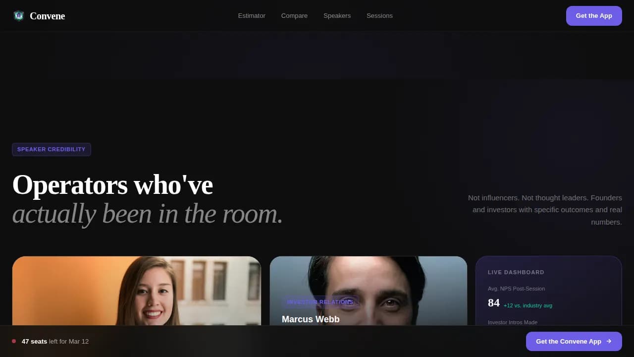 Summit — Founder Networking Event Landing Page Template