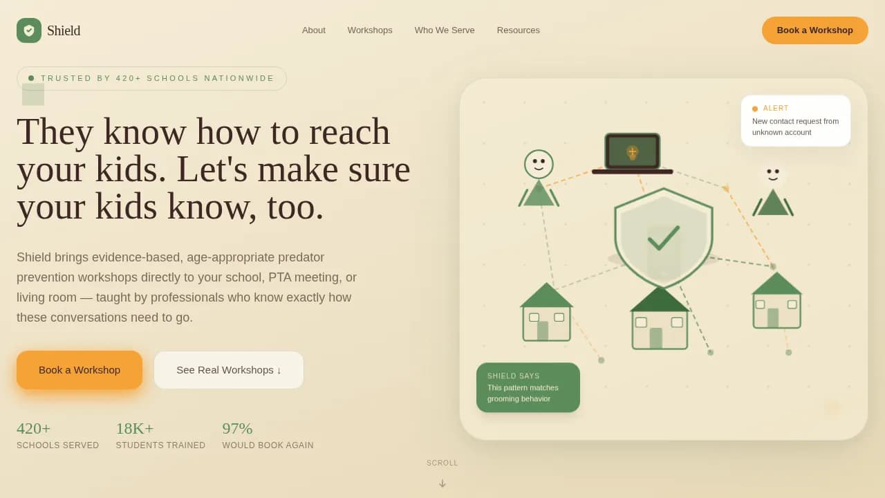 Guardian — Safe Child Monitoring Landing Page Template
