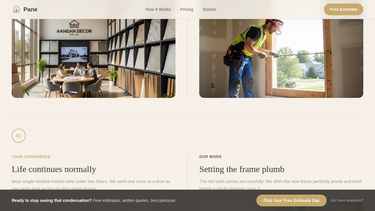 Clarity — Professional Window Installation Landing Page Template