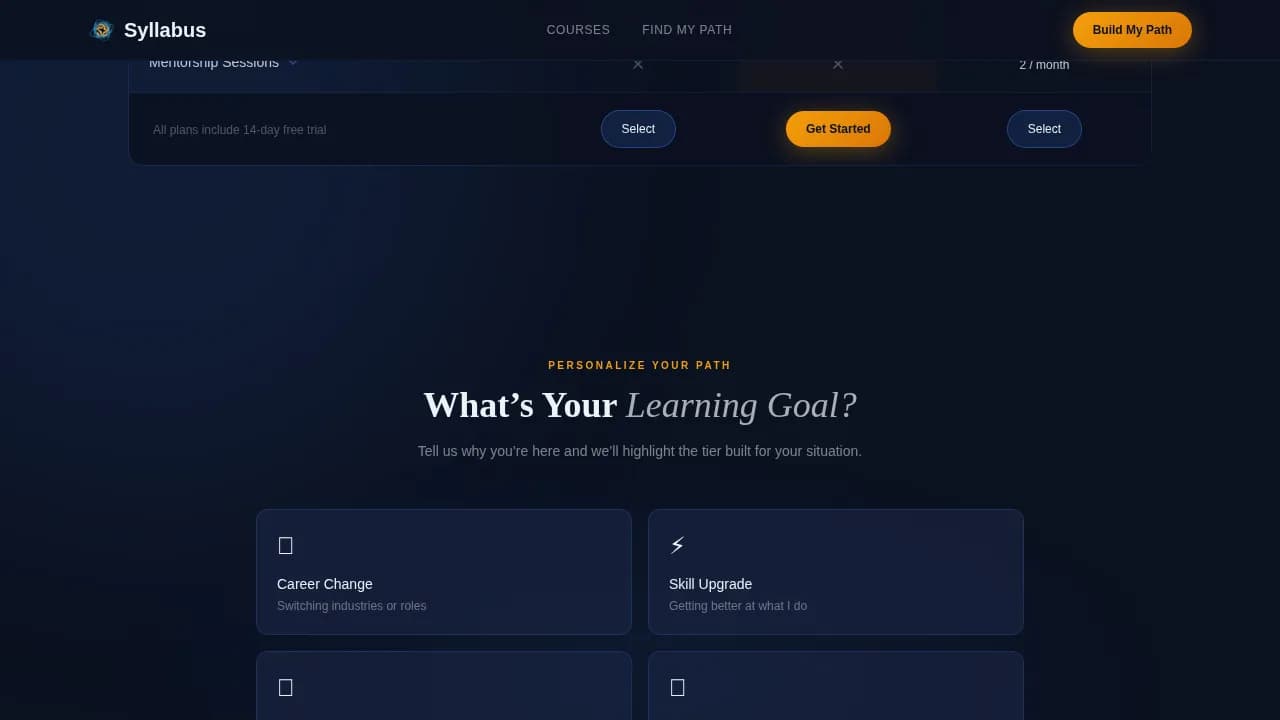 Curriculum — Accelerated Online Education Landing Page Template
