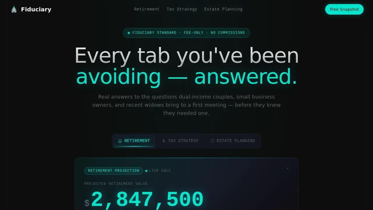 Advisor — Smart Financial Matching Landing Page Template