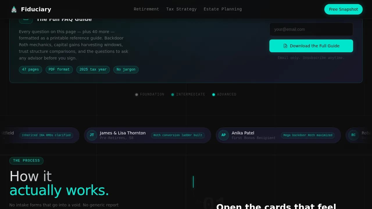 Advisor — Smart Financial Matching Landing Page Template