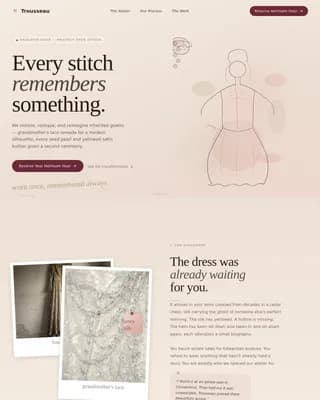 Vintage — Timeless Bridal Couture Landing Page Template