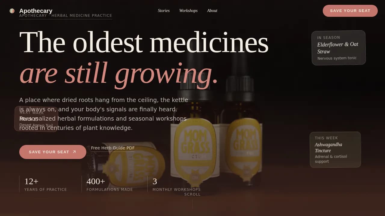 Herbalist — Holistic Wellness Practice Landing Page Template