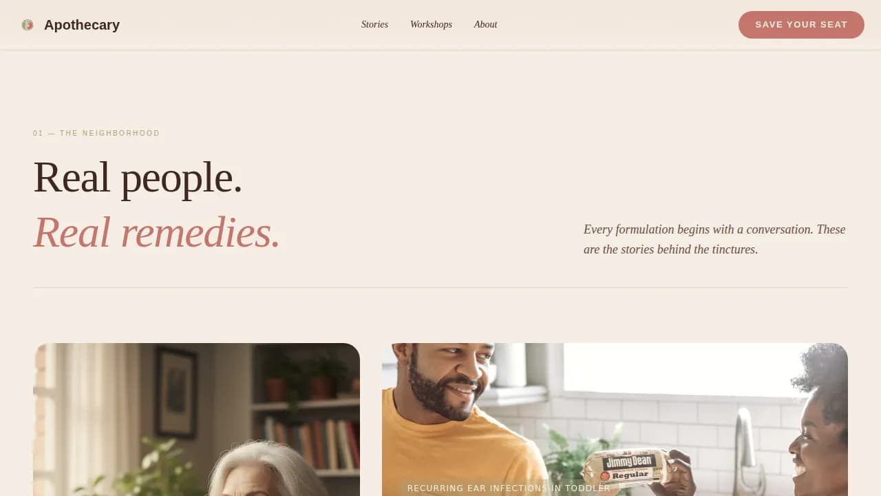 Herbalist — Holistic Wellness Practice Landing Page Template
