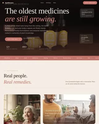 Herbalist — Holistic Wellness Practice Landing Page Template