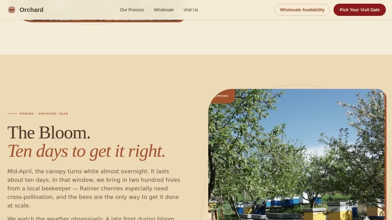 Harvest — Sustainable Fruit Farm Landing Page Template