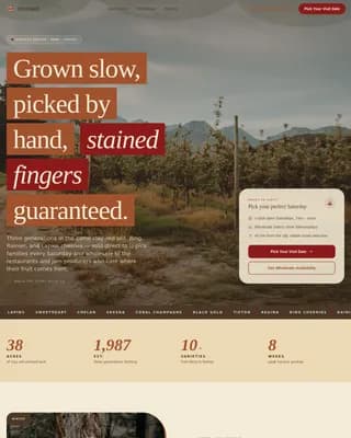 Harvest — Sustainable Fruit Farm Landing Page Template