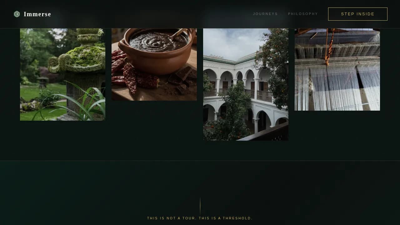 Luxury Cultural Immersion Travel Company Website Template