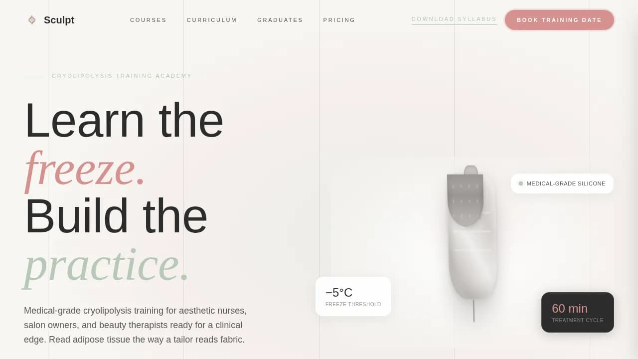 Master — Progressive Skill Training Landing Page Template