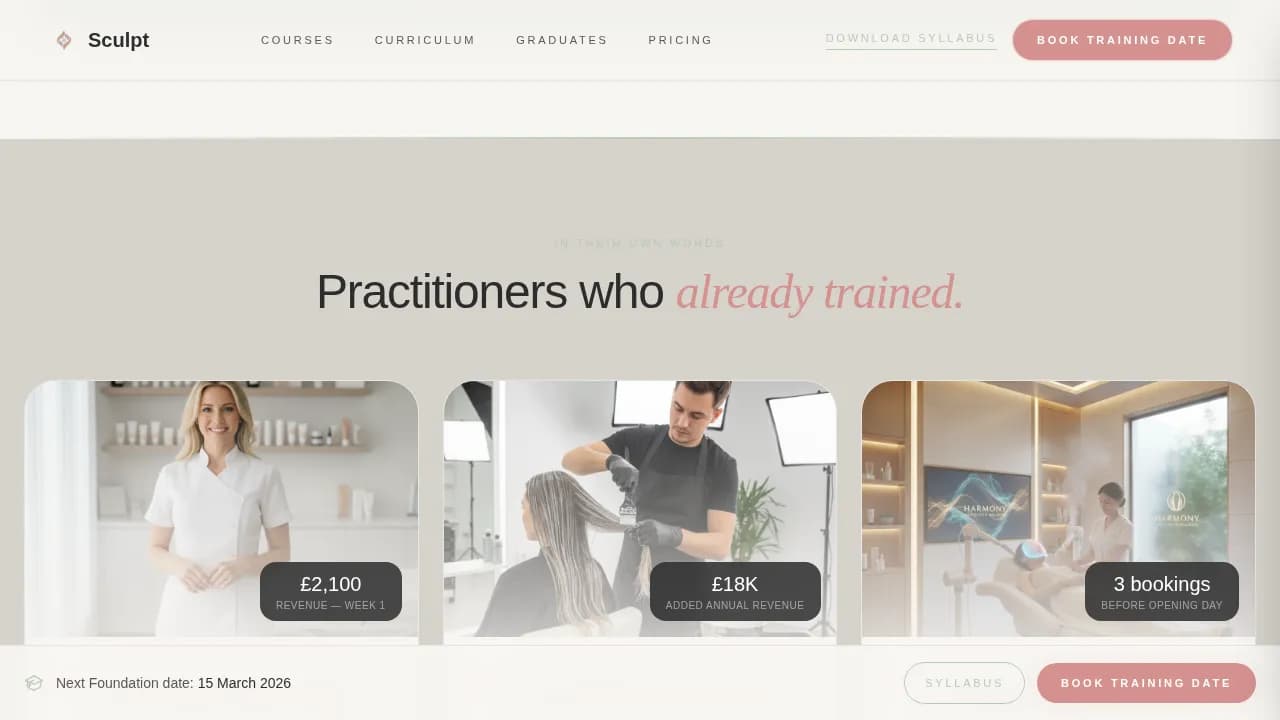 Master — Progressive Skill Training Landing Page Template
