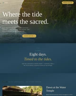 Voyage — Immersive Tropical Adventure Landing Page Template